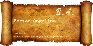 Bertan Angelina névjegykártya